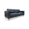 Hampton Blue Leather Sofa