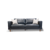 Hampton Blue Leather Sofa