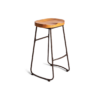 Backless Driftwood Barstool