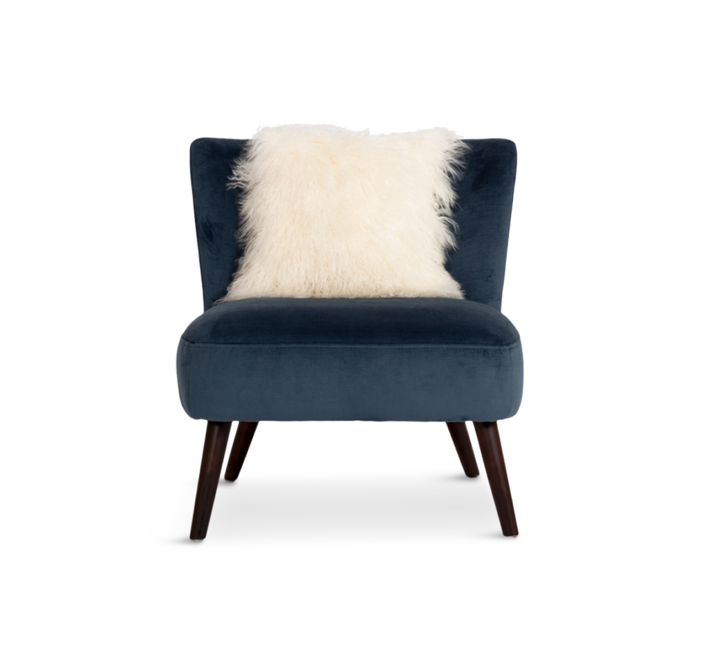 Becca Blue Velvet Chair Fashion Furniture Rental