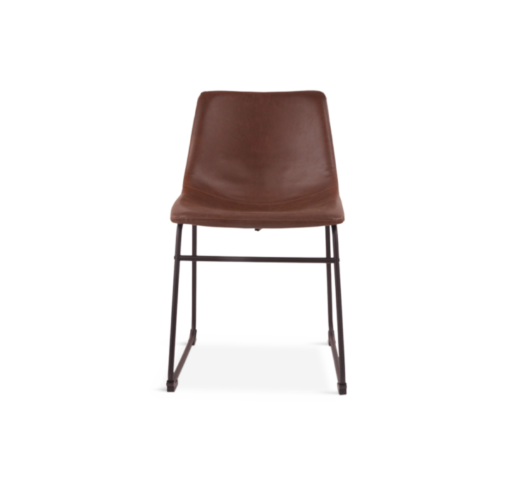 Centiar Brown Leather Dining Chair Fashion Furniture Rental