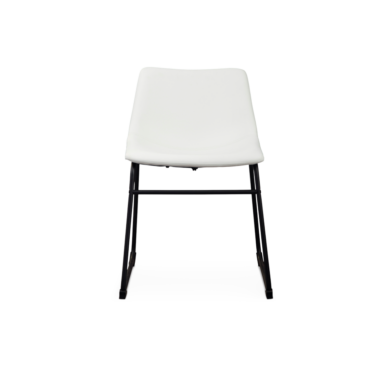 Centiar White Leather Dining Chair