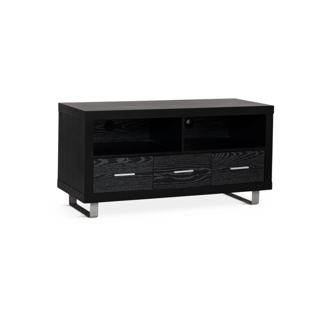 Contemporary Black TV Stand Fashion Furniture Rental