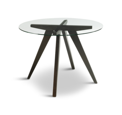Apollo Glass-Top Round Dining Table