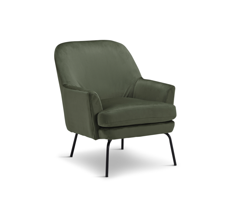 Dericka Green Velvet Chair Fashion Furniture Rental