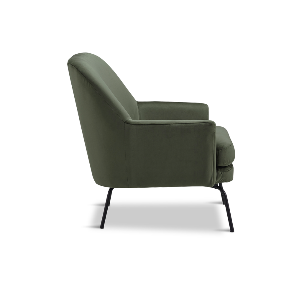 Dericka Green Velvet Chair Fashion Furniture Rental