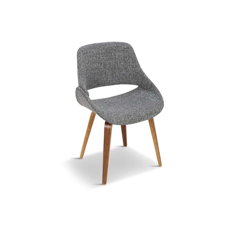 Fabrico Gray Upholstered Dining Chair Fashion Furniture Rental