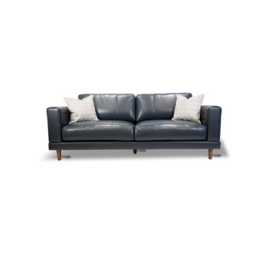 Hampton Blue Leather Sofa