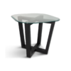 Oval Glass End Table