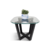 Oval Glass End Table