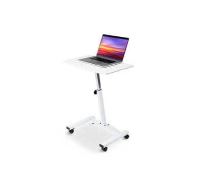Sit-to-Stand White Laptop Desk