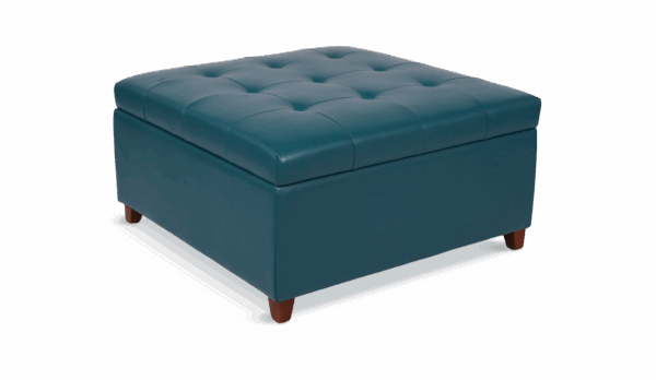 Turquoise Storage Ottoman